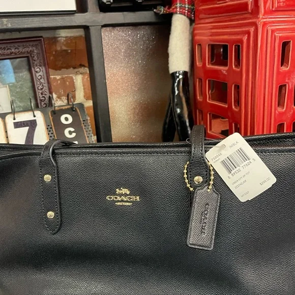 Coach City Tote Black Bag new with tags - Picture 7 of 8